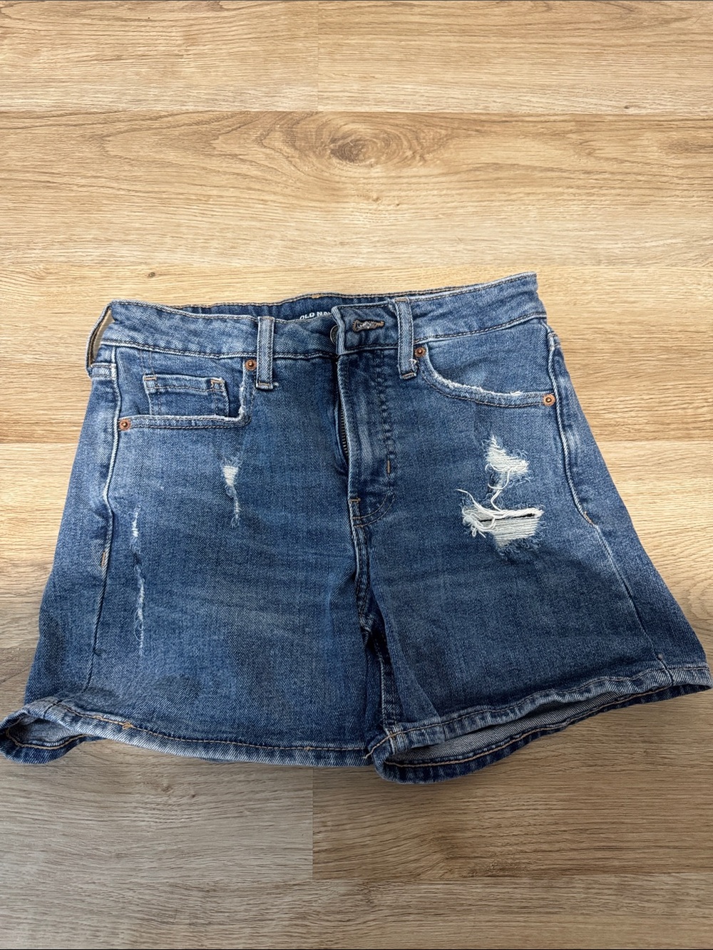 Old Navy high rise O.G straight women’s  Distressed Denim Shorts